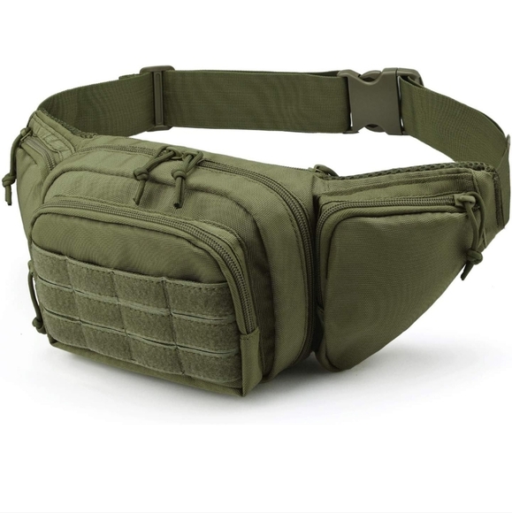 NWT Conceal Carry Tactical Fanny Pack One Size Fits Most Green Military Grade - Picture 2 of 2